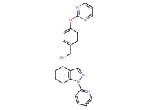1-(2-pyridinyl)-N-[4-(2-pyrimidinyloxy)benzyl]-4,5,6,7-tetrahydro-1H-indazol-4-amine