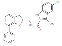 5-chloro-3-methyl-N-{[7-(3-pyridinyl)-2,3-dihydro-1-benzofuran-2-yl]methyl}-1H-indole-2-carboxamide