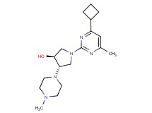 (3S*,4S*)-1-(4-cyclobutyl-6-methylpyrimidin-2-yl)-4-(4-methylpiperazin-1-yl)pyrrolidin-3-ol