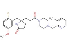 5-(2-fluoro-5-methoxybenzyl)-5-(3-{4-[(3-methyl-2-pyridinyl)methyl]-1-piperazinyl}-3-oxopropyl)-2-pyrrolidinone