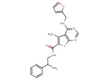 4-[(2-furylmethyl)amino]-5-methyl-N-(2-phenylpropyl)thieno[2,3-d]pyrimidine-6-carboxamide