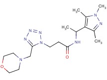 3-[5-(morpholin-4-ylmethyl)-1H-tetrazol-1-yl]-N-[1-(1,3,5-trimethyl-1H-pyrazol-4-yl)ethyl]propanamide