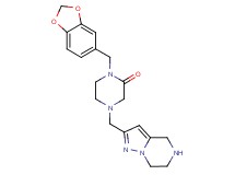1-(1,3-benzodioxol-5-ylmethyl)-4-(4,5,6,7-tetrahydropyrazolo[1,5-a]pyrazin-2-ylmethyl)-2-piperazinone