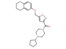 1-cyclopentyl-4-({5-[(5,6,7,8-tetrahydro-2-naphthalenyloxy)methyl]-3-isoxazolyl}carbonyl)piperazine