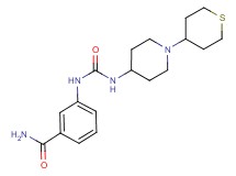 3-[({[1-(tetrahydro-2H-thiopyran-4-yl)piperidin-4-yl]amino}carbonyl)amino]benzamide