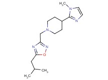 1-[(5-isobutyl-1,2,4-oxadiazol-3-yl)methyl]-4-(1-methyl-1H-imidazol-2-yl)piperidine