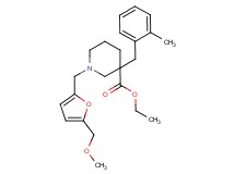 ethyl 1-{[5-(methoxymethyl)-2-furyl]methyl}-3-(2-methylbenzyl)-3-piperidinecarboxylate