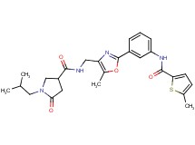 1-isobutyl-N-{[5-methyl-2-(3-{[(5-methyl-2-thienyl)carbonyl]amino}phenyl)-1,3-oxazol-4-yl]methyl}-5-oxo-3-pyrrolidinecarboxamide