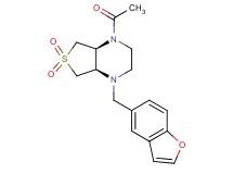 (4aR*,7aS*)-1-acetyl-4-(1-benzofuran-5-ylmethyl)octahydrothieno[3,4-b]pyrazine 6,6-dioxide