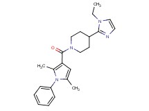 1-[(2,5-dimethyl-1-phenyl-1H-pyrrol-3-yl)carbonyl]-4-(1-ethyl-1H-imidazol-2-yl)piperidine