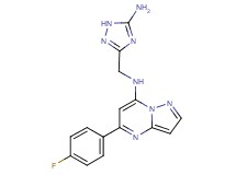 N-[(5-amino-1H-1,2,4-triazol-3-yl)methyl]-5-(4-fluorophenyl)pyrazolo[1,5-a]pyrimidin-7-amine