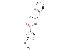 2-(methylamino)-N-(1-methyl-2-pyrazin-2-ylethyl)-1,3-thiazole-4-carboxamide