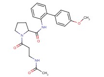 N-acetyl-beta-alanyl-N-(4'-methoxy-2-biphenylyl)prolinamide