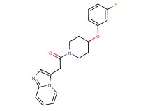 3-{2-[4-(3-fluorophenoxy)-1-piperidinyl]-2-oxoethyl}imidazo[1,2-a]pyridine