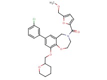 7-(3-chlorophenyl)-4-[5-(methoxymethyl)-2-furoyl]-9-(tetrahydro-2H-pyran-2-ylmethoxy)-2,3,4,5-tetrahydro-1,4-benzoxazepine