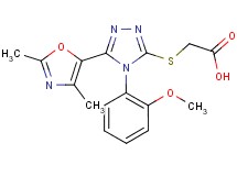 {[5-(2,4-dimethyl-1,3-oxazol-5-yl)-4-(2-methoxyphenyl)-4H-1,2,4-triazol-3-yl]thio}acetic acid