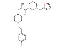 N-({1-[2-(4-fluorophenyl)ethyl]-4-piperidinyl}methyl)-1-(2-furylmethyl)-N-methyl-3-piperidinecarboxamide