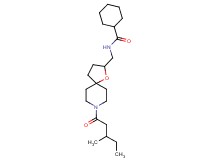 N-{[8-(3-methylpentanoyl)-1-oxa-8-azaspiro[4.5]dec-2-yl]methyl}cyclohexanecarboxamide