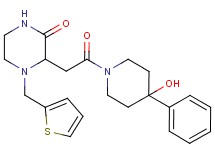 3-[2-(4-hydroxy-4-phenyl-1-piperidinyl)-2-oxoethyl]-4-(2-thienylmethyl)-2-piperazinone