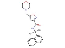 N-[1-methyl-1-(1-naphthyl)ethyl]-5-(4-morpholinylmethyl)-3-isoxazolecarboxamide