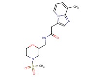 2-(8-methylimidazo[1,2-a]pyridin-3-yl)-N-{[4-(methylsulfonyl)morpholin-2-yl]methyl}acetamide
