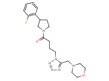 4-[(1-{4-[3-(2-fluorophenyl)-1-pyrrolidinyl]-4-oxobutyl}-1H-tetrazol-5-yl)methyl]morpholine