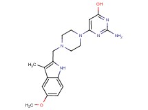 2-amino-6-{4-[(5-methoxy-3-methyl-1H-indol-2-yl)methyl]piperazin-1-yl}pyrimidin-4-ol