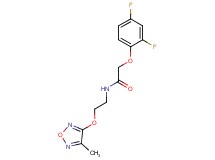 2-(2,4-difluorophenoxy)-N-{2-[(4-methyl-1,2,5-oxadiazol-3-yl)oxy]ethyl}acetamide