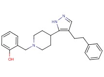 2-({4-[4-(2-phenylethyl)-1H-pyrazol-5-yl]-1-piperidinyl}methyl)phenol