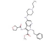 methyl 1-(2-phenylethyl)-5-[(1-propyl-4-piperidinyl)amino]-3-[(tetrahydro-3-furanylcarbonyl)amino]-1H-pyrrolo[2,3-b]pyridine-2-carboxylate