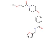 N-(2-furylmethyl)-4-{[1-(3-methoxypropanoyl)-4-piperidinyl]oxy}benzamide