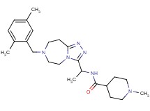 N-{1-[7-(2,5-dimethylbenzyl)-6,7,8,9-tetrahydro-5H-[1,2,4]triazolo[4,3-d][1,4]diazepin-3-yl]ethyl}-1-methyl-4-piperidinecarboxamide