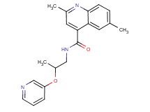 2,6-dimethyl-N-[2-(3-pyridinyloxy)propyl]-4-quinolinecarboxamide