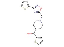 2-thienyl(1-{[3-(2-thienyl)-1,2,4-oxadiazol-5-yl]methyl}-4-piperidinyl)methanol