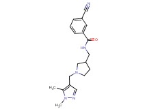 3-cyano-N-({1-[(1,5-dimethyl-1H-pyrazol-4-yl)methyl]pyrrolidin-3-yl}methyl)benzamide