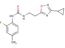 N-[2-(3-cyclopropyl-1,2,4-oxadiazol-5-yl)ethyl]-N'-(2-fluoro-4-methylphenyl)urea