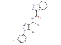 N-{1-[1-(3-fluorophenyl)-5-methyl-1H-pyrazol-4-yl]ethyl}-4,5,6,7-tetrahydro-1H-indazole-3-carboxamide