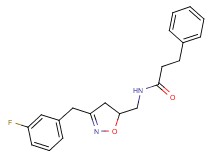 N-{[3-(3-fluorobenzyl)-4,5-dihydro-5-isoxazolyl]methyl}-3-phenylpropanamide