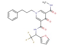 N-methyl-4-oxo-1-(3-phenylpropyl)-N'-[2,2,2-trifluoro-1-(2-furyl)ethyl]-1,4-dihydro-3,5-pyridinedicarboxamide