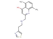5,8-dimethyl-2-({[2-(1,3-thiazol-4-yl)ethyl]amino}methyl)quinolin-4-ol