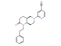 2-[(4aS*,8aR*)-2-oxo-1-(2-phenylethyl)octahydro-1,6-naphthyridin-6(2H)-yl]isonicotinonitrile