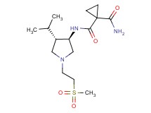 N~1~-{rel-(3R,4S)-4-isopropyl-1-[2-(methylsulfonyl)ethyl]-3-pyrrolidinyl}-1,1-cyclopropanedicarboxamide hydrochloride