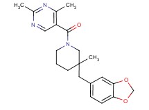 5-{[3-(1,3-benzodioxol-5-ylmethyl)-3-methylpiperidin-1-yl]carbonyl}-2,4-dimethylpyrimidine
