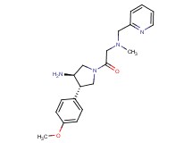 (3R*,4S*)-4-(4-methoxyphenyl)-1-{[methyl(pyridin-2-ylmethyl)amino]acetyl}pyrrolidin-3-amine