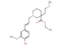 ethyl 1-[(2E)-3-(4-hydroxy-3-methoxyphenyl)-2-propen-1-yl]-3-(2-methoxyethyl)-3-piperidinecarboxylate
