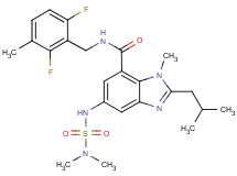 N-(2,6-difluoro-3-methylbenzyl)-5-{[(dimethylamino)sulfonyl]amino}-2-isobutyl-1-methyl-1H-benzimidazole-7-carboxamide