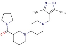 1'-[(3,5-dimethyl-1H-pyrazol-4-yl)methyl]-3-(pyrrolidin-1-ylcarbonyl)-1,4'-bipiperidine