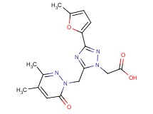 [5-[(3,4-dimethyl-6-oxopyridazin-1(6H)-yl)methyl]-3-(5-methyl-2-furyl)-1H-1,2,4-triazol-1-yl]acetic acid