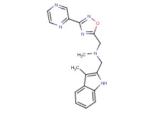 N-methyl-1-(3-methyl-1H-indol-2-yl)-N-{[3-(2-pyrazinyl)-1,2,4-oxadiazol-5-yl]methyl}methanamine