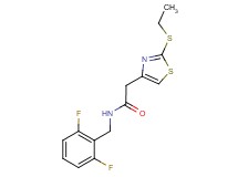 N-(2,6-difluorobenzyl)-2-[2-(ethylthio)-1,3-thiazol-4-yl]acetamide